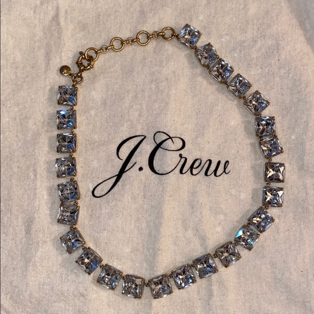 J. Crew Square Rhinestone Statement Necklace
